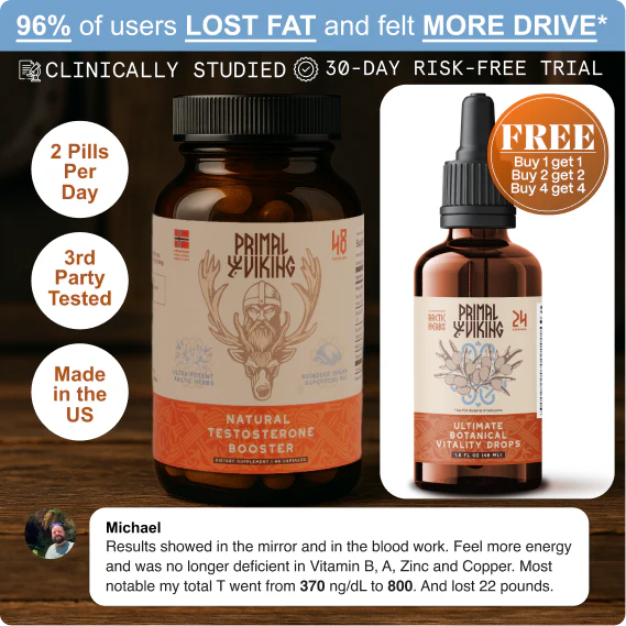 Primal Reindeer Testosterone Support + Free Gift